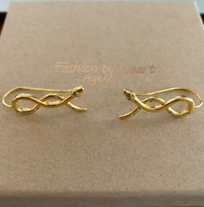 Fashion by Heart øreringe - Snake hanging earrings